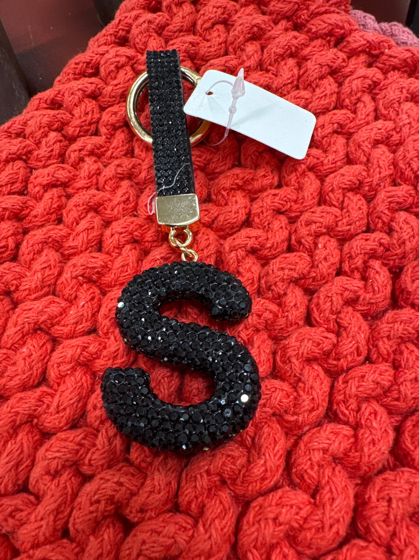 GLITTER KEY FOBS-BLACK