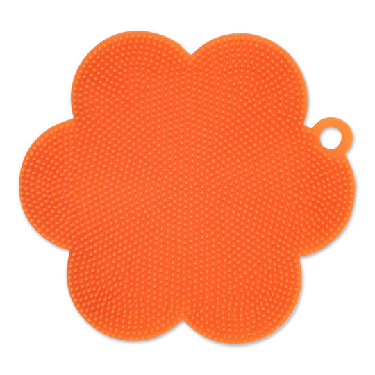 FLOWER SHAPED SCRUBBER/ORANGE