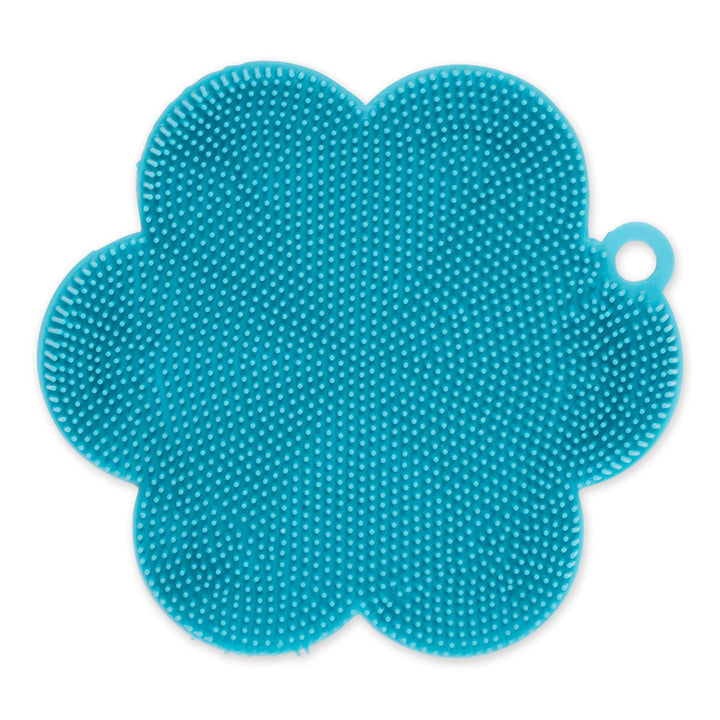 FLOWER SHAPED SCRUBBER/TURQ