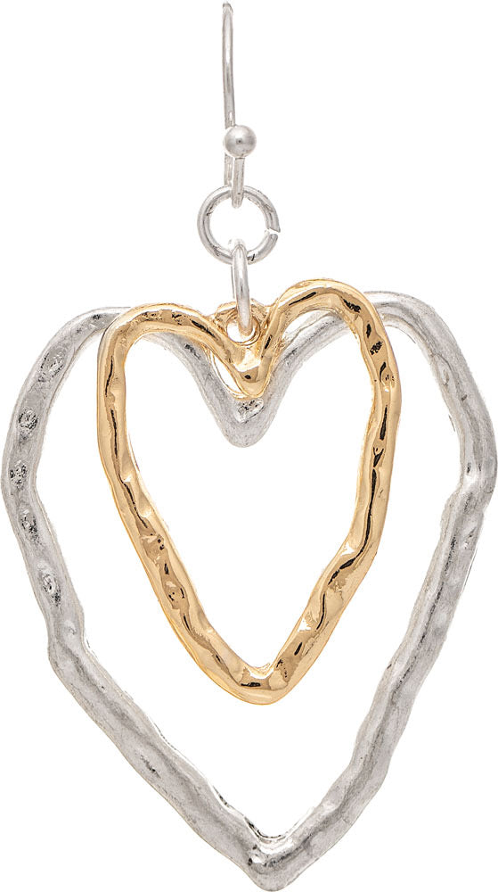 RAIN-SQUIGGLY HEART ON HEART EARRINGS-TT