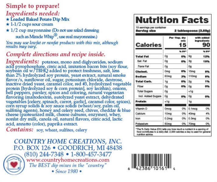 CHC DIP MIX-LOADED BAKED POTATO