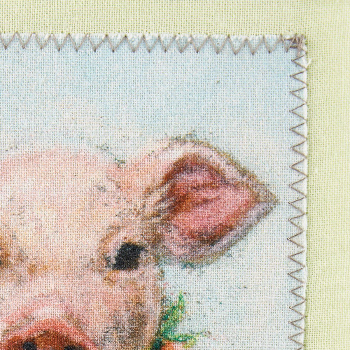 KITCHEN TOWEL - PIG AND WREATH