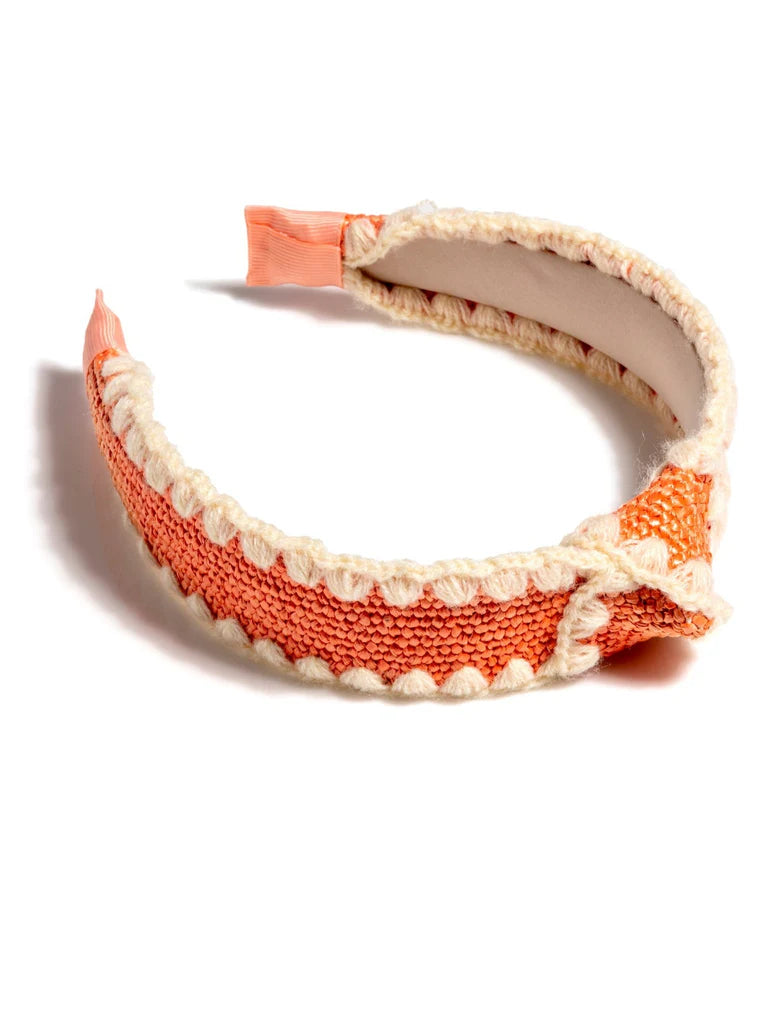 SHIRALEAH KNOTTED HEADBAND-ORANGE