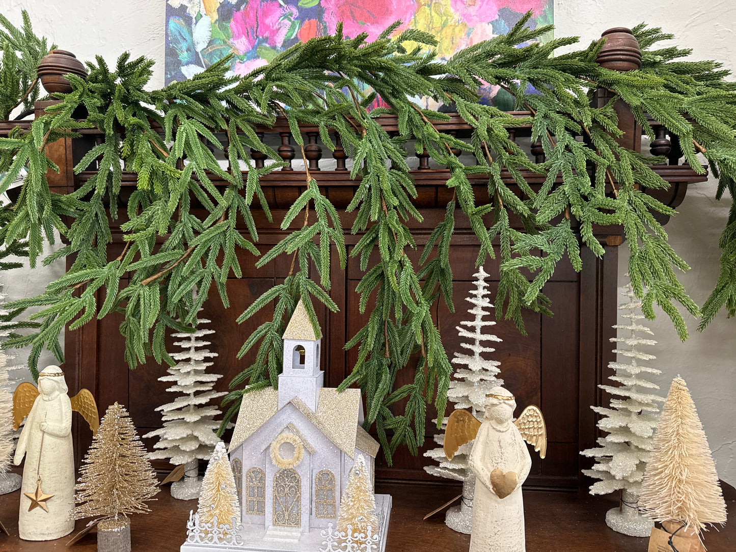 6 ft NORFOLK ISLAND PINE MANTLE GARLAND
