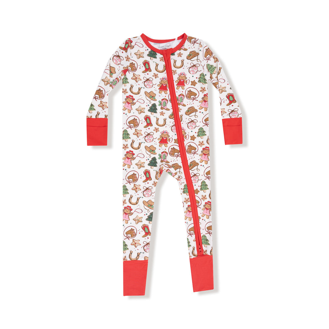 ANGEL DEAR ZIP FOOTIE ROMPER-COWGIRL CHRISTMAS -12-18