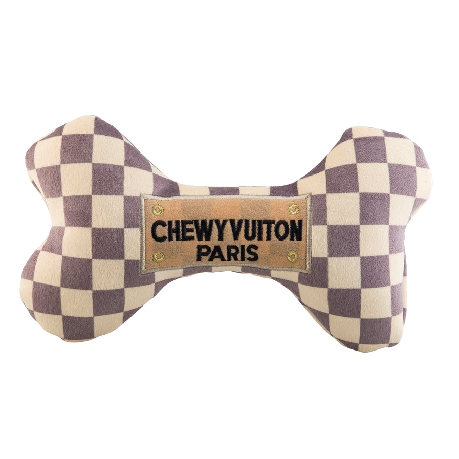CHECKER CHEW VUITON BONE DOG TOY-XL