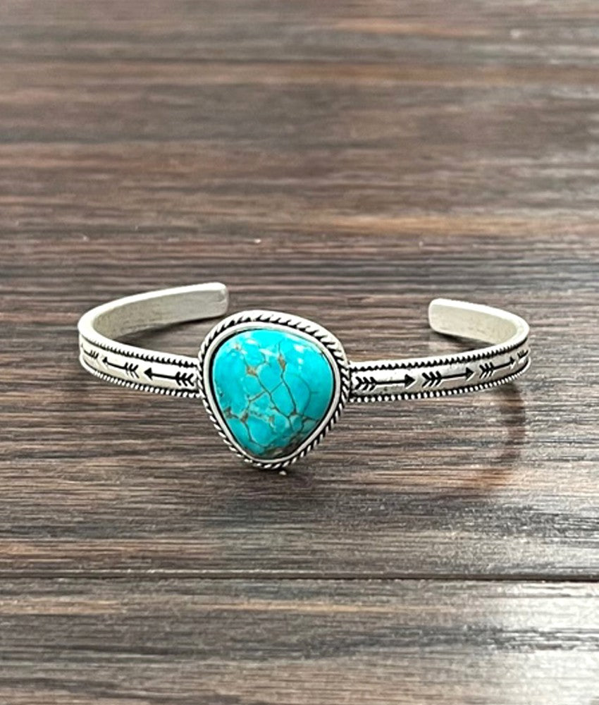 ISAC CUFF BRACELET-TURQ