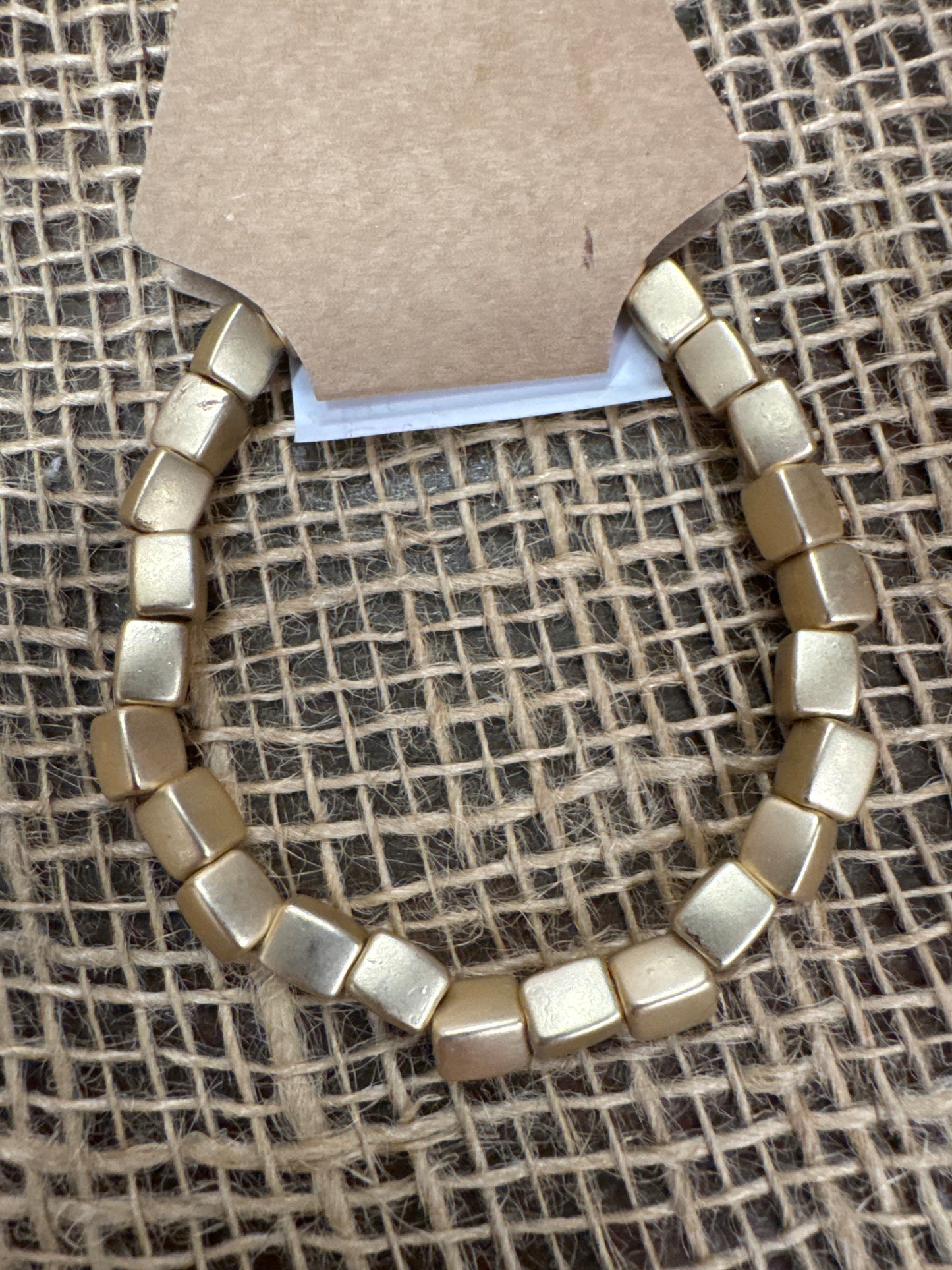 RAIN SQ HEAVY BEADED BRACELET-GOLD