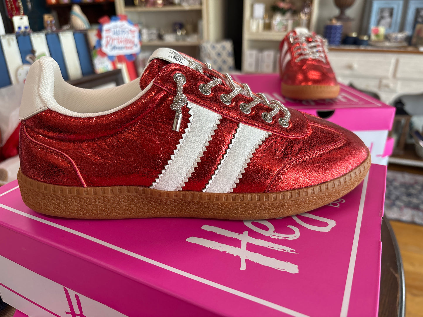 CORKYS METALLIC SHOES-RED