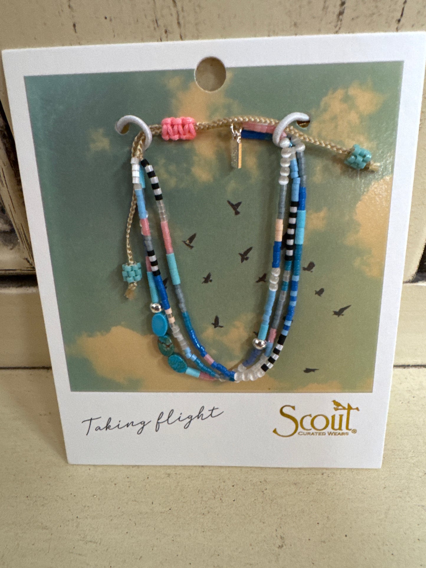 SCOUT MIXED MEDIA BRACELET-SKY TURQ SILVER