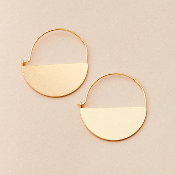 SCOUT REFINED EARRING/LUNAR HOOP GOLD