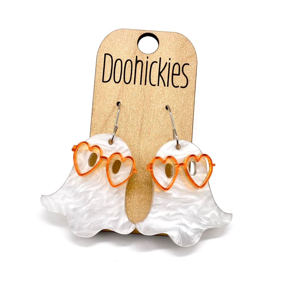 DOOHICKIES- 2" NERDY GHOST DANGLES