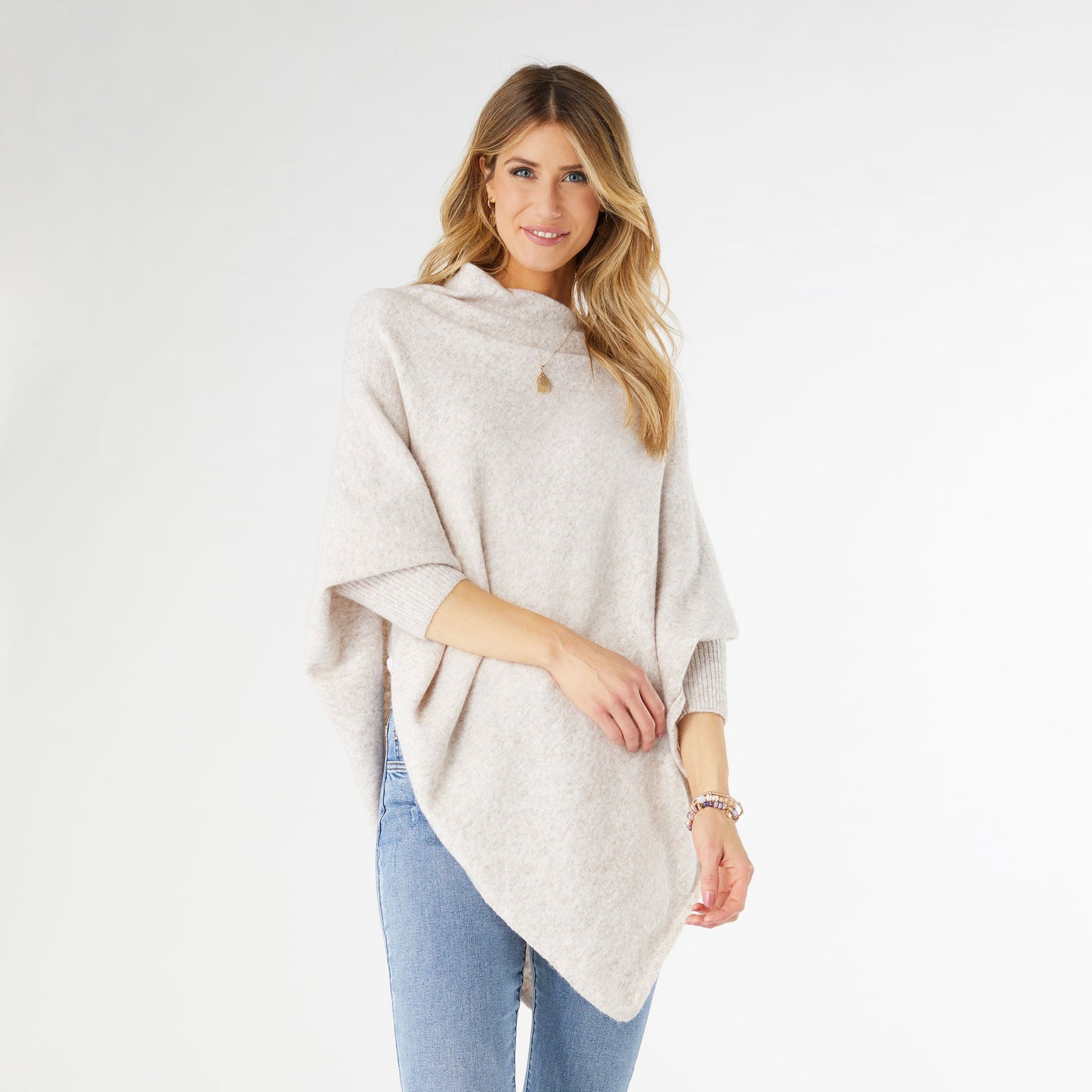 COCO&CARMEN-DYLAN SWEATER PONCHO-OS