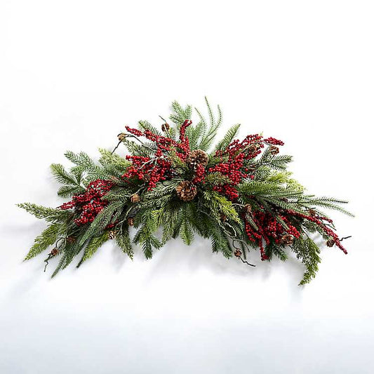 36" REAL TOUCH MIXED EVERGREEN  SWAG