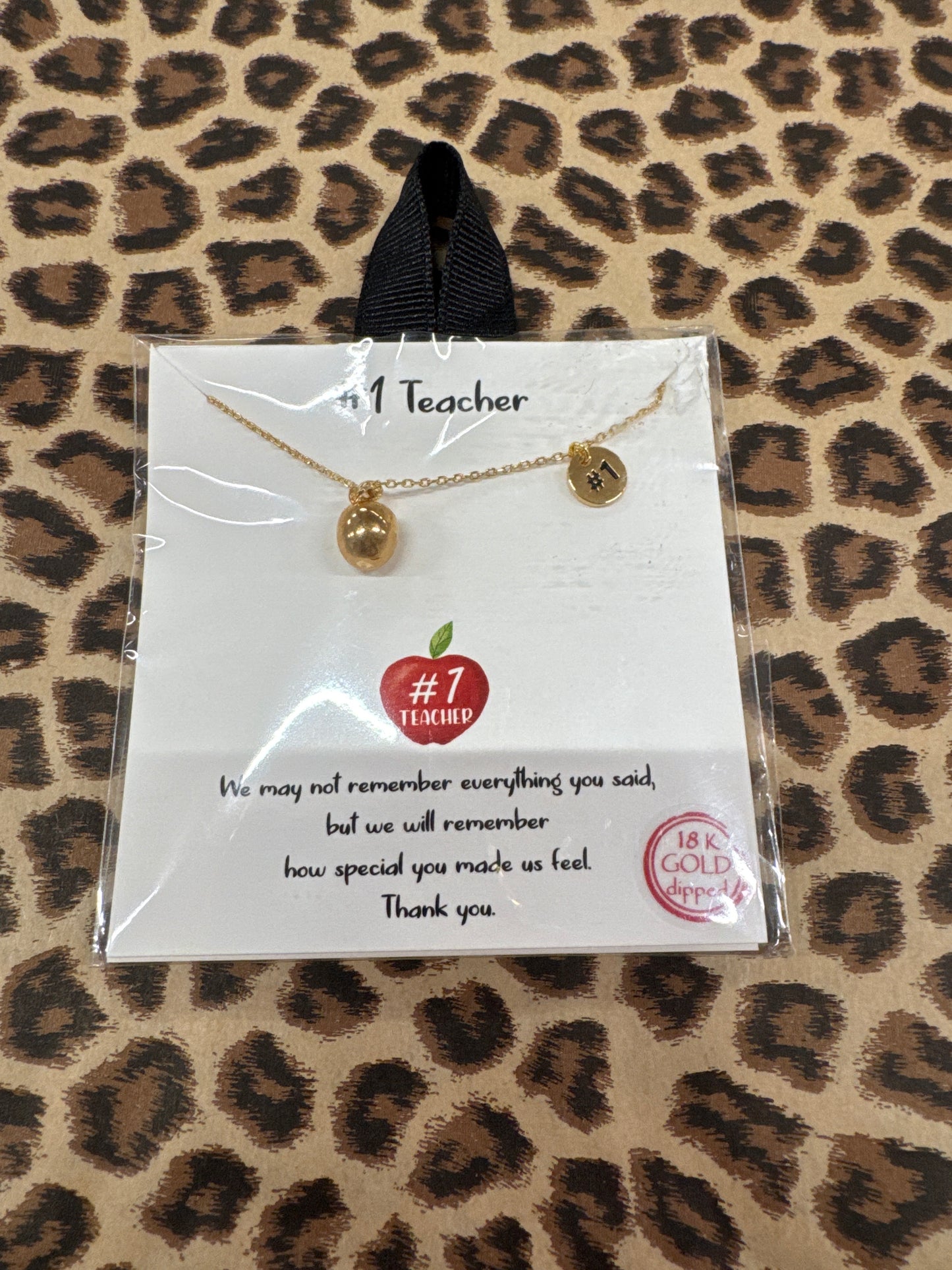 NUMBER 1 TEACHER NECKLACE