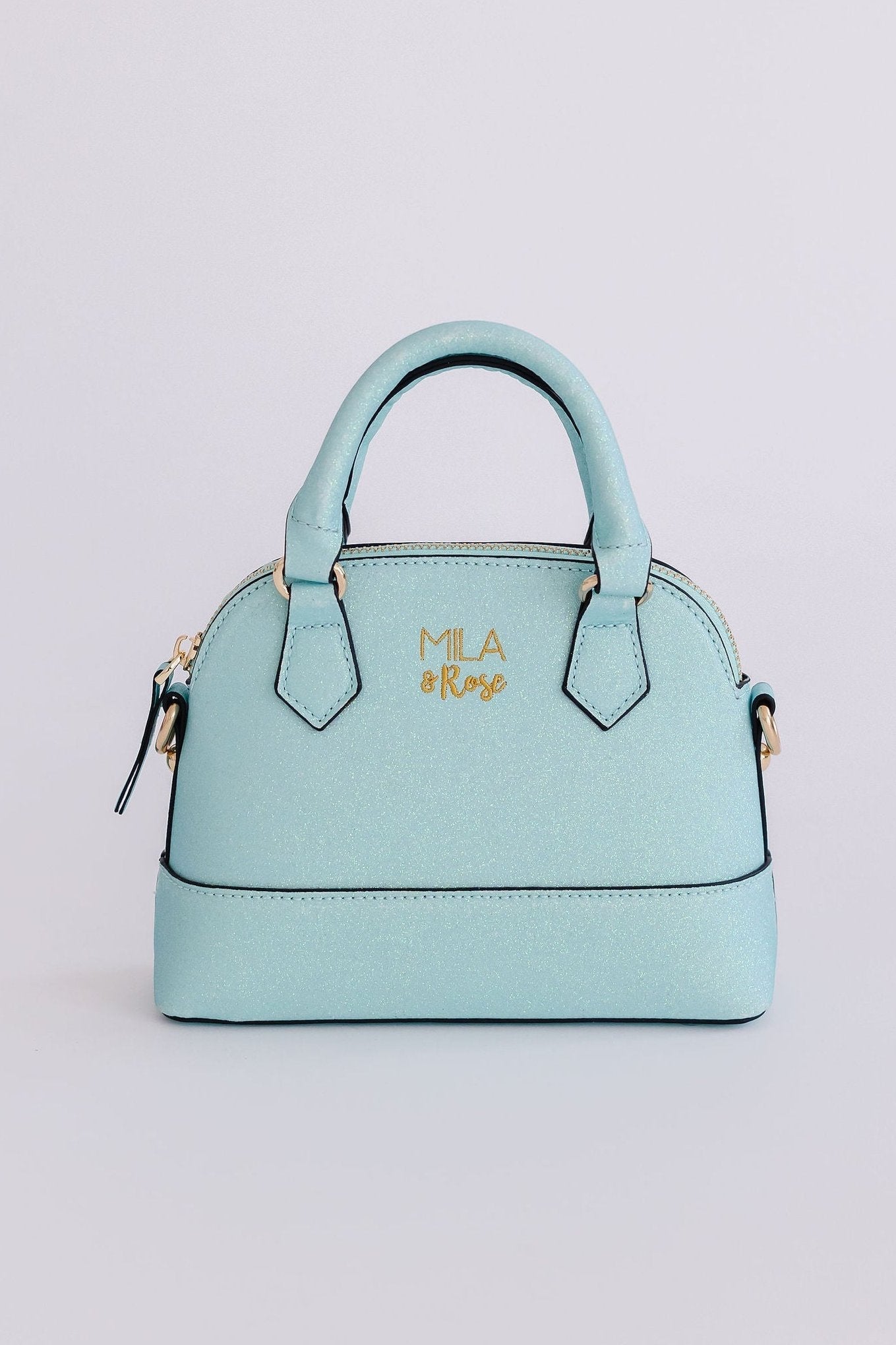 MILA & ROSE GIRLS PURSE-AQUA GLITTER