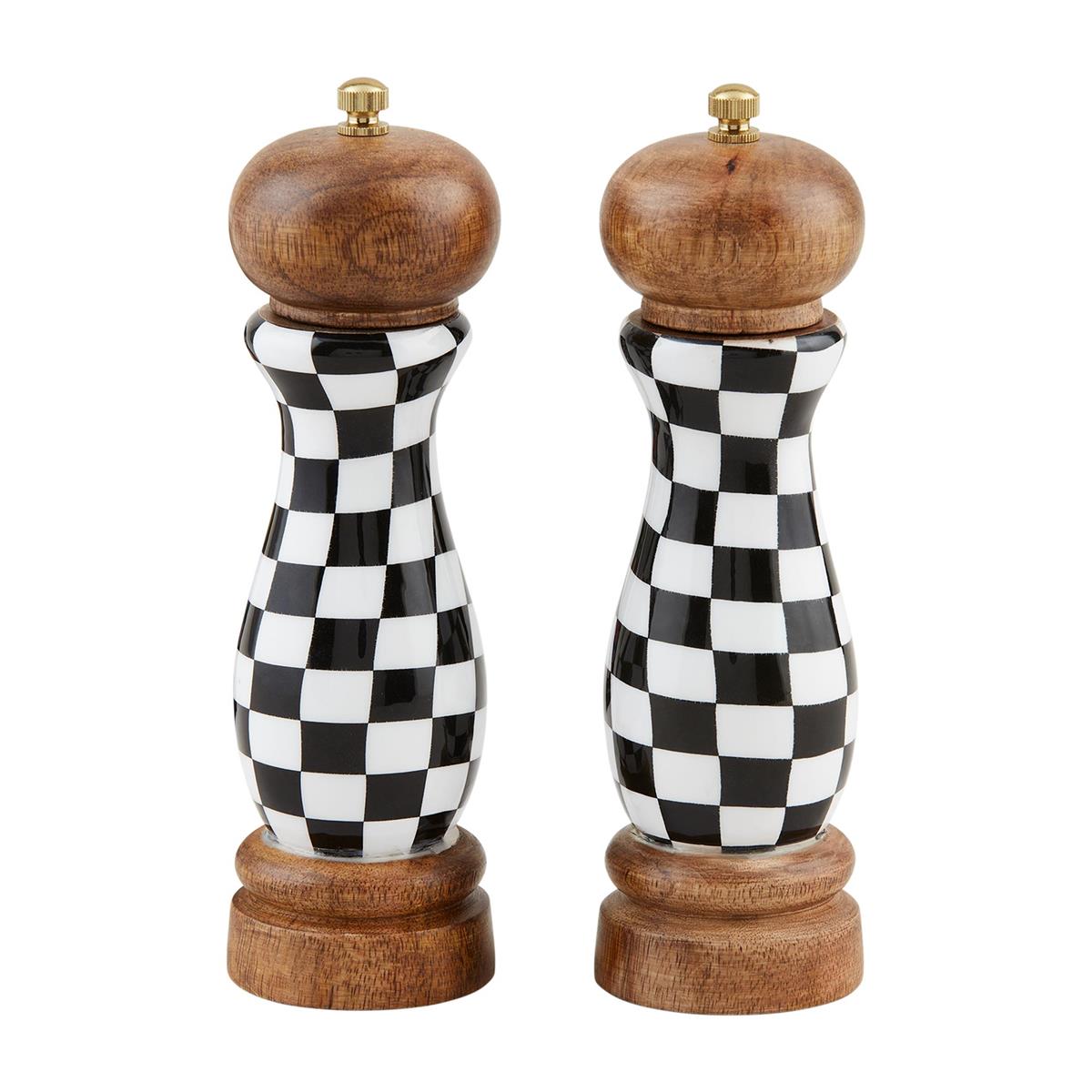 MUD PIE CHECKERED SALT/PEPPER GRINDER