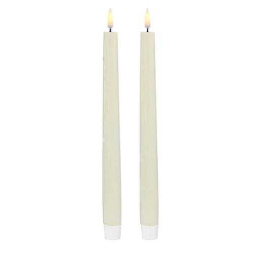 RAZ IVORY TAPER CANDLES-11"