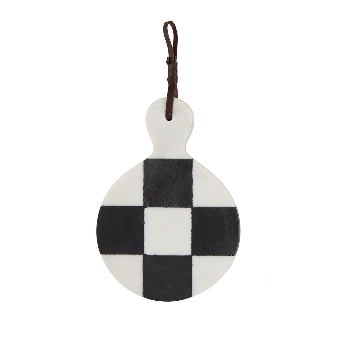 MUD PIE ROUND CHECKERED BOARD
