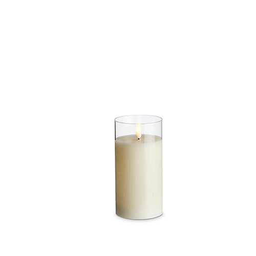 RAZ CLEAR IVORY PILLAR CANDLE 3X6