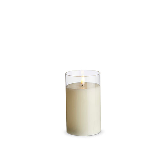 RAZ CLEAR IVORY PILLAR CANDLE 3.5X6