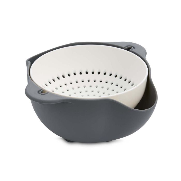 RINSE & DRAIN COLANDER BOWL-GRAY
