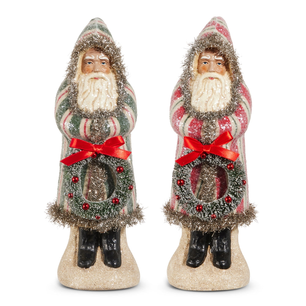 RAZ-12" YULETIDE STRIPES OLD WORLD SANTA-RED