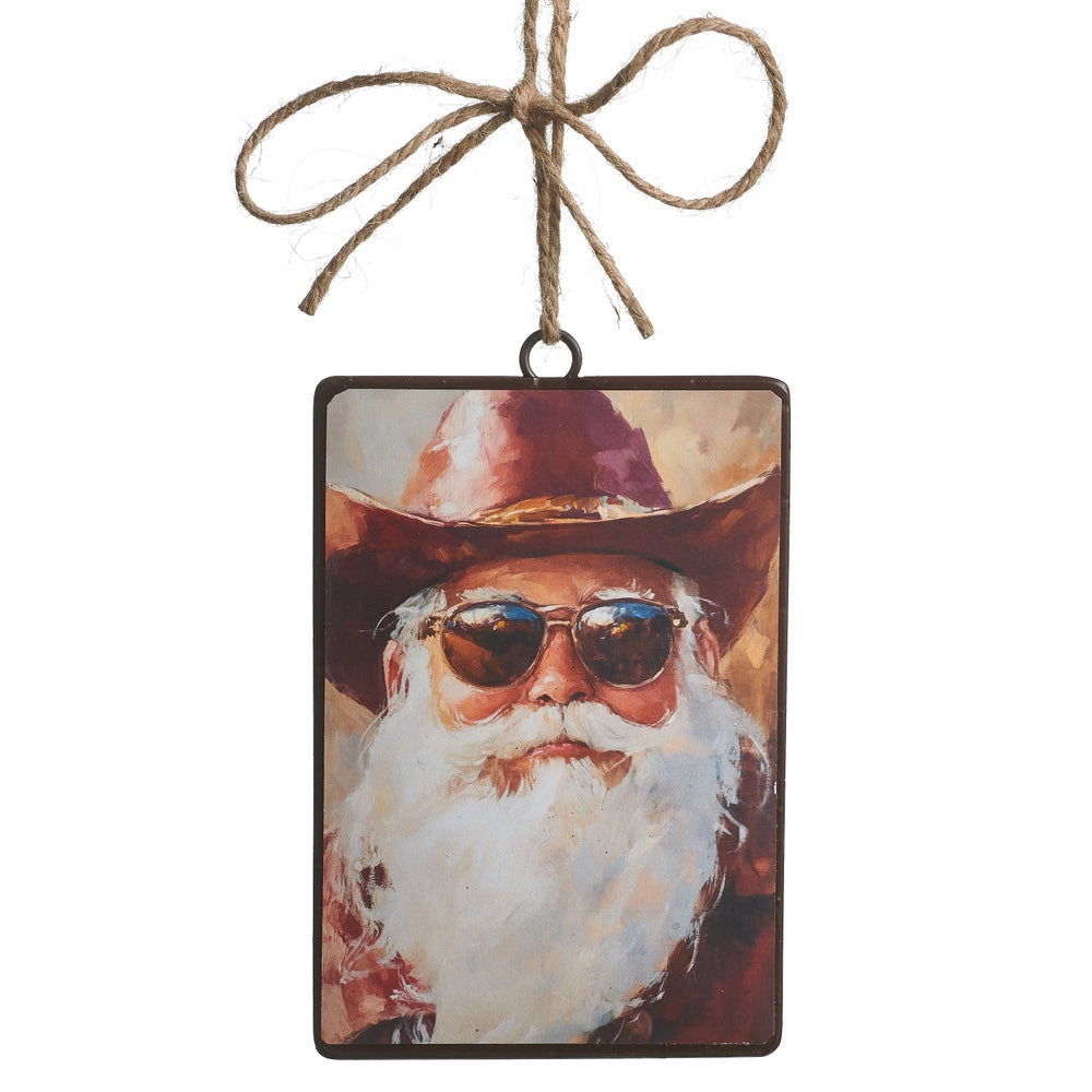 RAZ-5" COWBOY KRINGLE DISC ORNAMENT