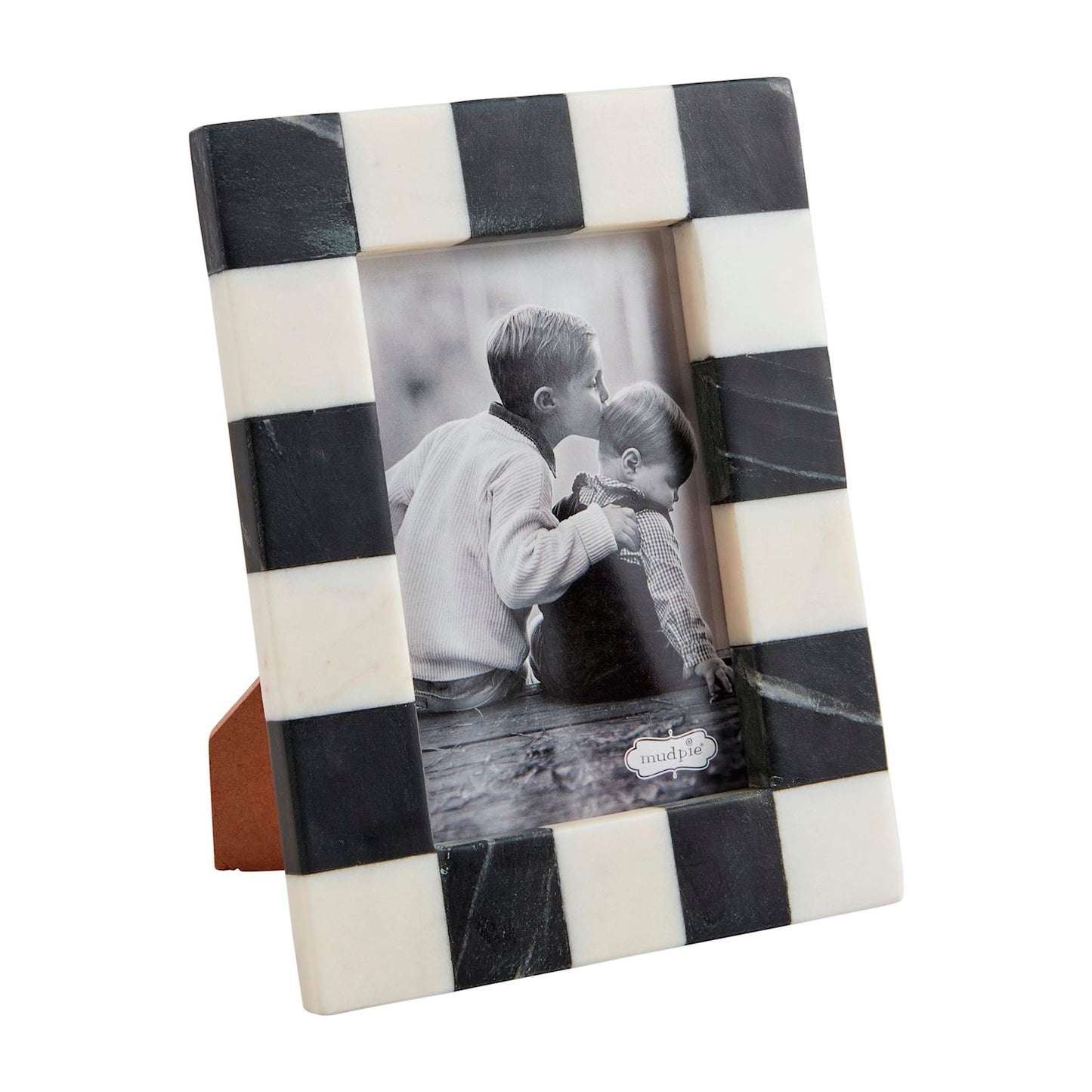 MUD PIE 4X6 CHECKERED MARBLE FRAME