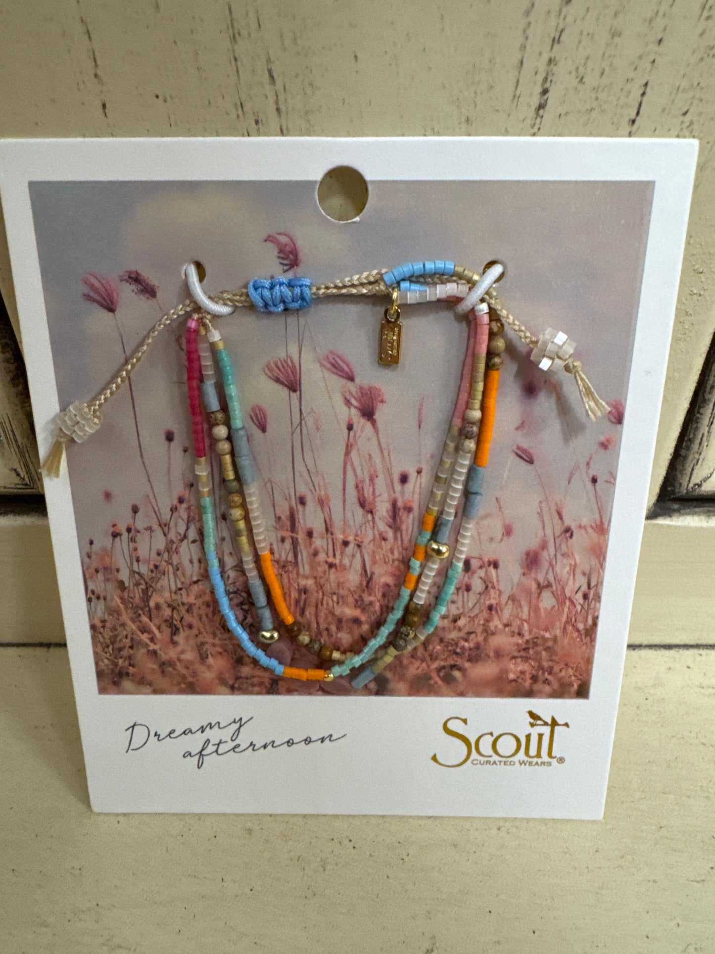SCOUT MIXED MEDIA BRACELET-LOVE RHODOCHR