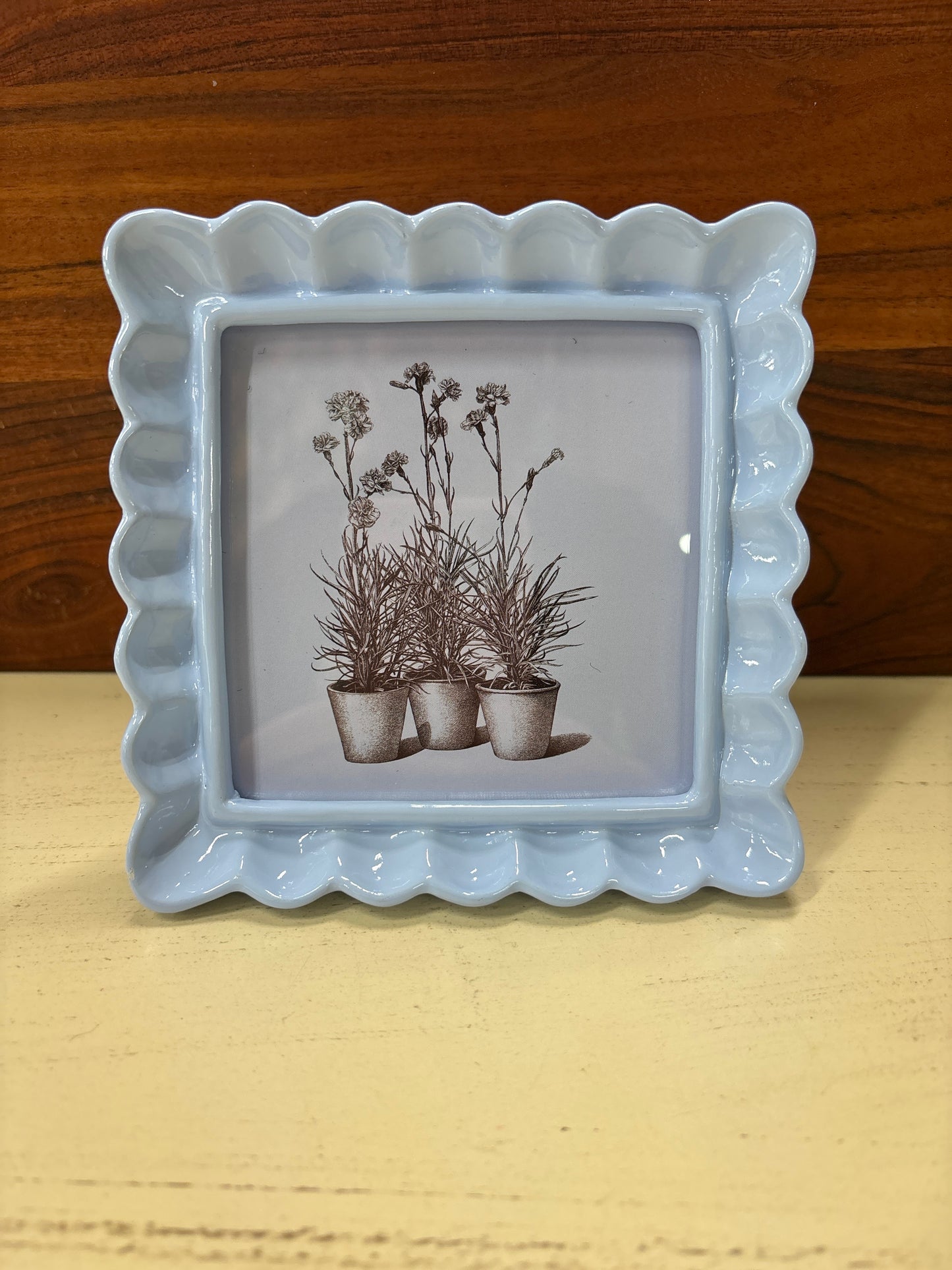 5 1/4 SQUARE RESIN PHOTO FRAME-BLUE