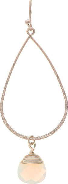 RAIN GLASS DROP EARRING-SILVER