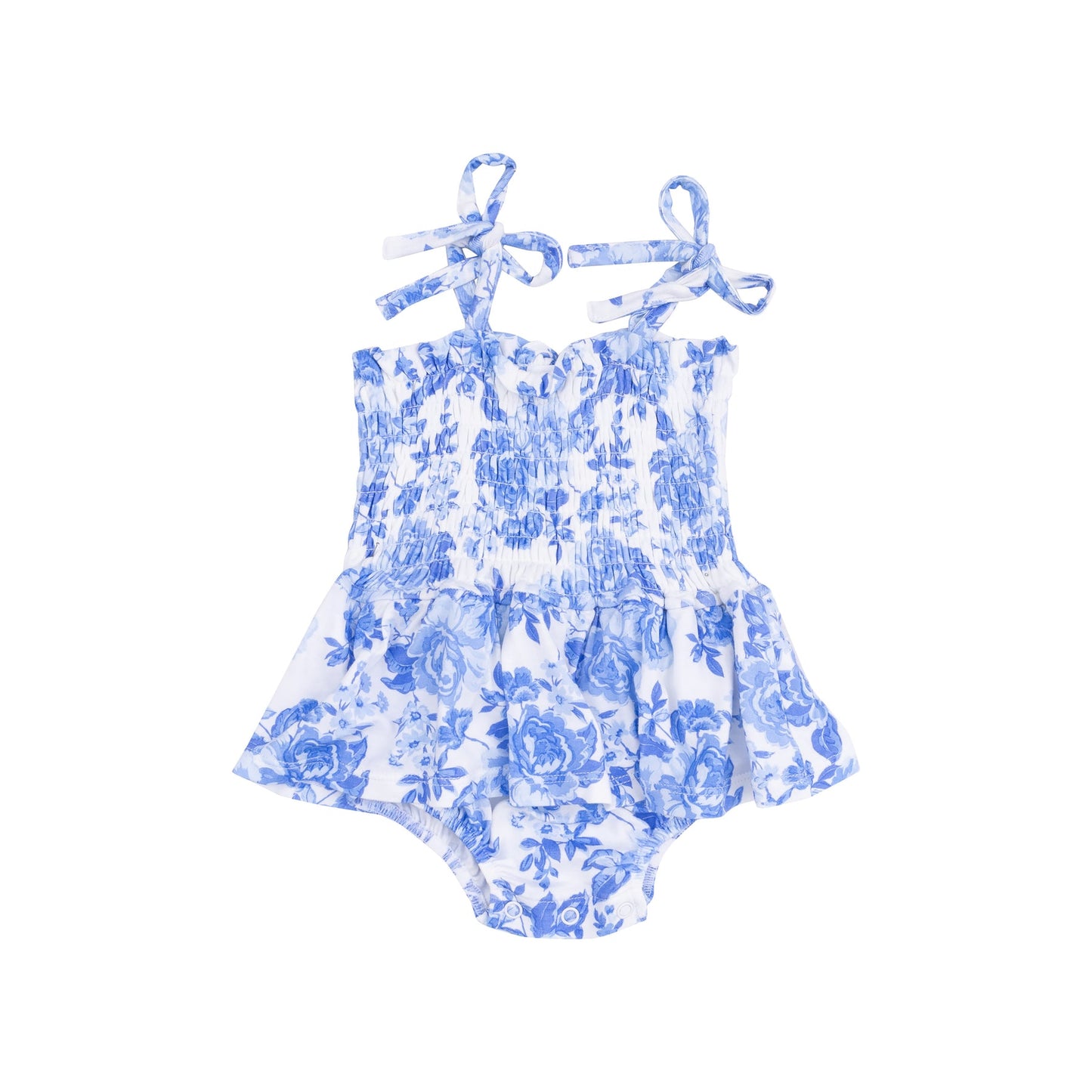 ANGEL DEAR ROSES IN BLUE SMOCKED W/ SKIRT