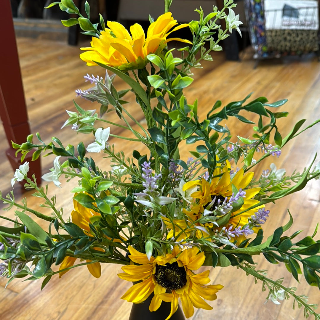 YELLOW /PURPLE FLORAL BUSH