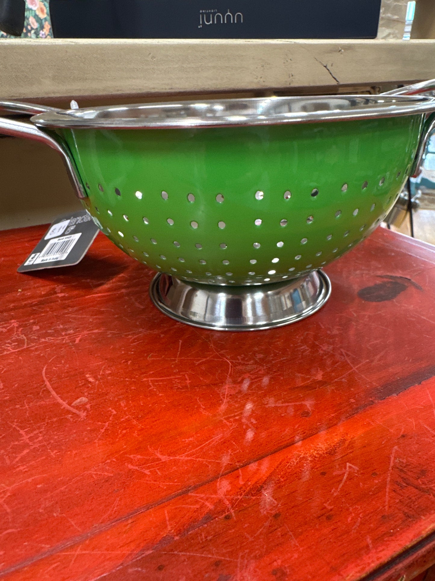 6" BERRY MINI COLANDER-GREEN
