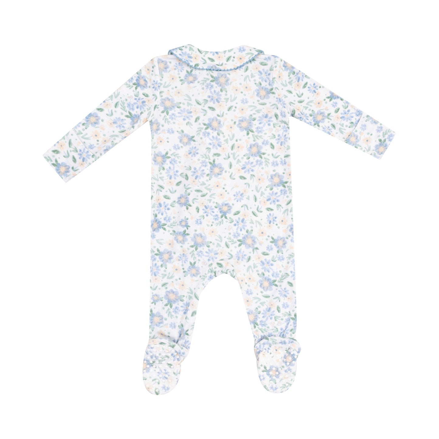 ANGEL DEAR VERONICAL FLORAL ZIPPER FOOTIE
