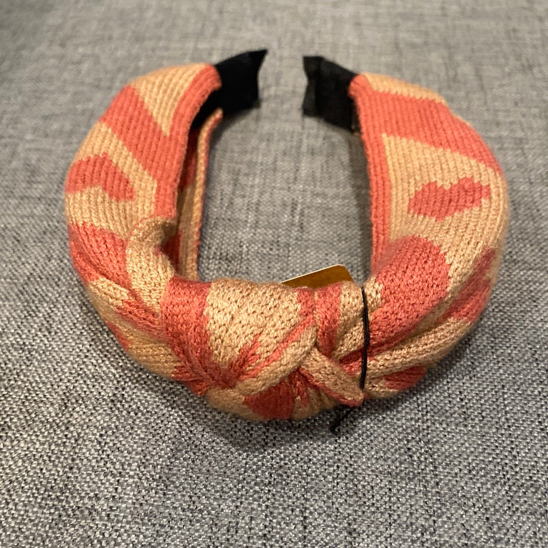 RUST & TAN KNIT HEADBAND