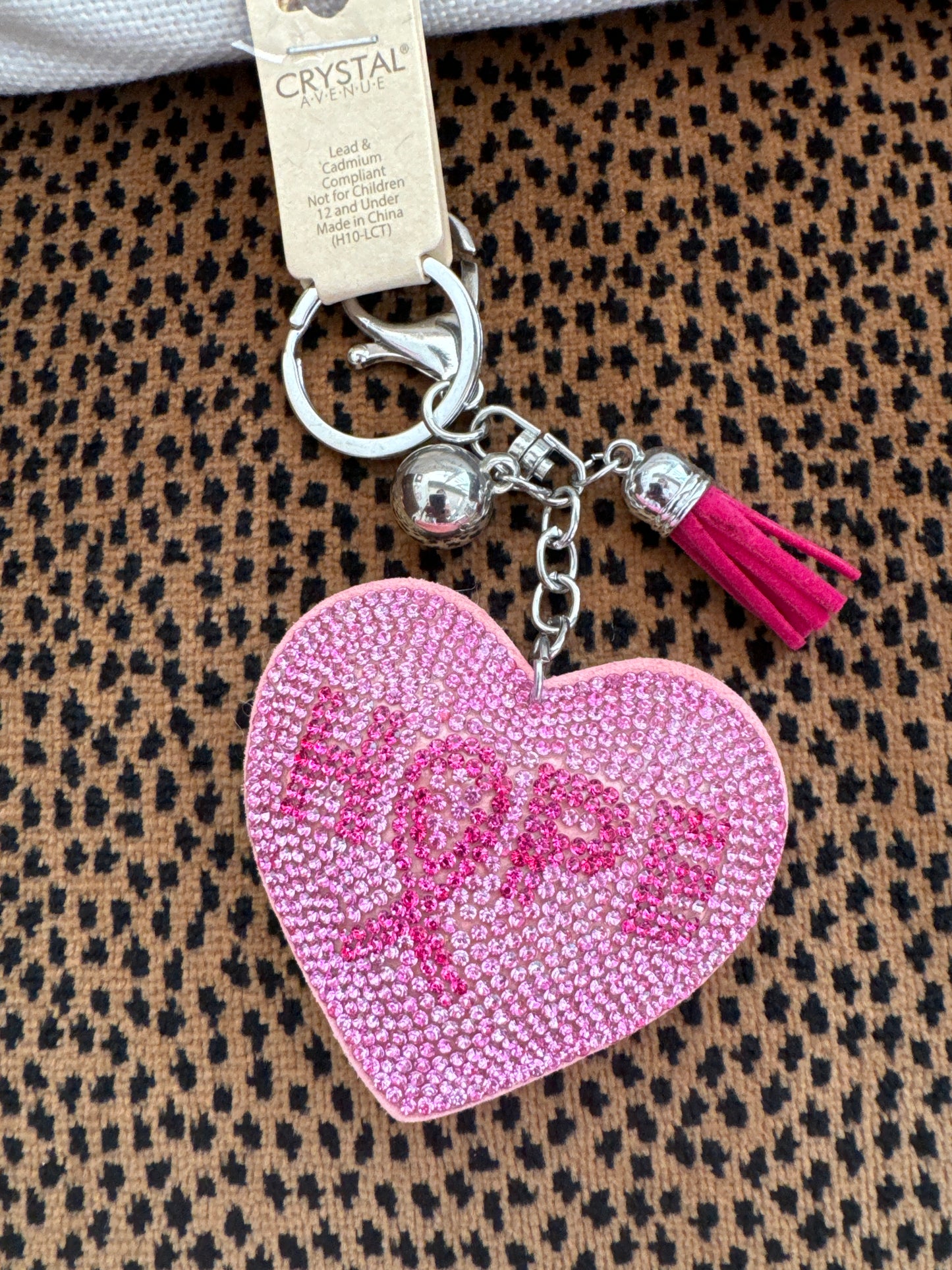 KEY CHAIN - GLITTER PINK HOPE