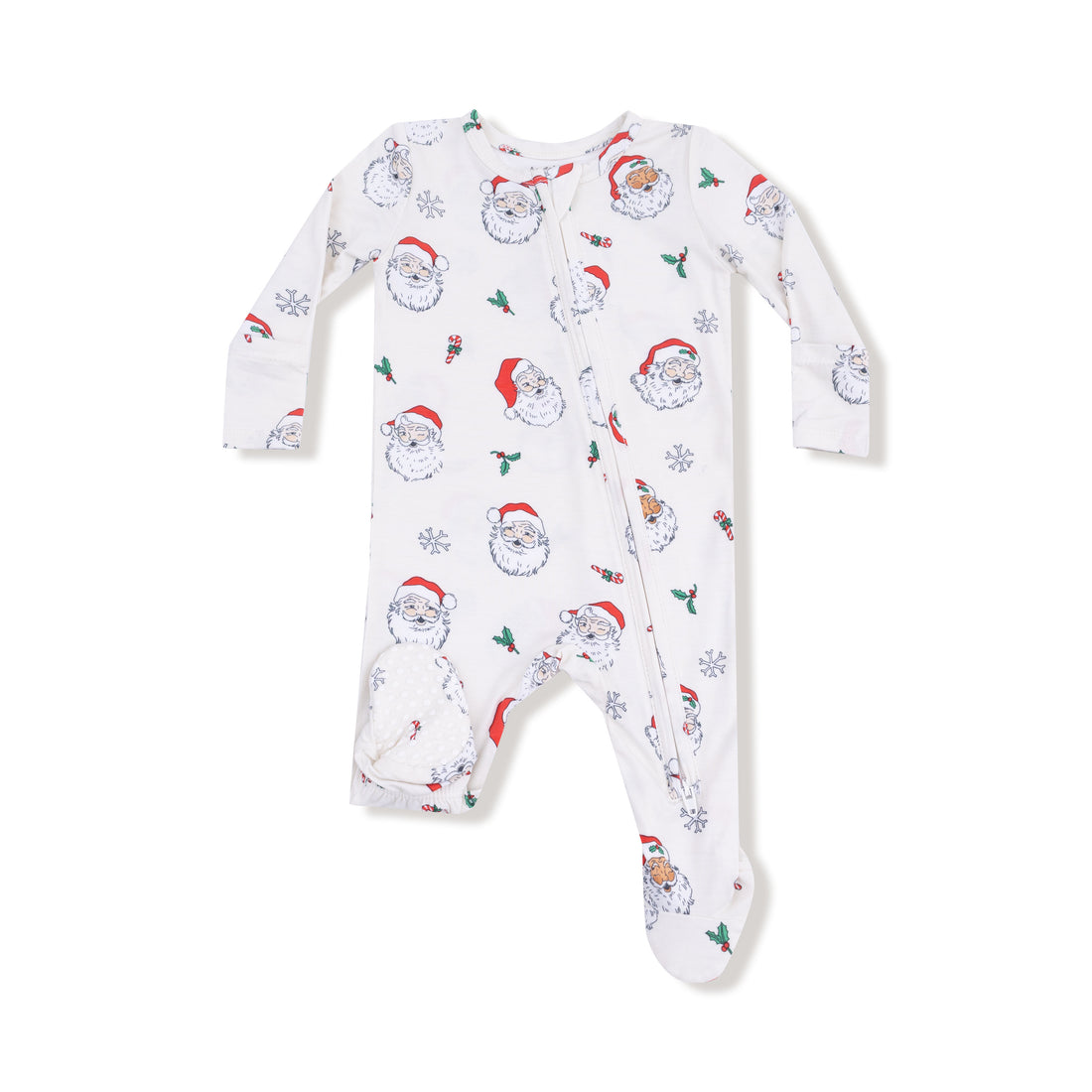 ANGEL DEAR- 2 WAY ZIP FOOTIE-VINTAGE SANTA-CREAM