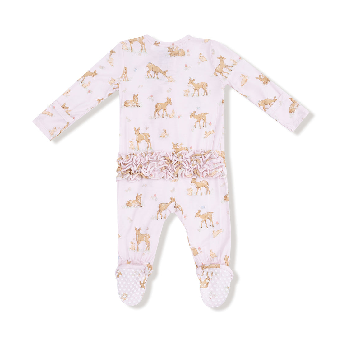 ANGEL DEAR ZIP RUFFLE FOOTIE-LITTLE FAWN