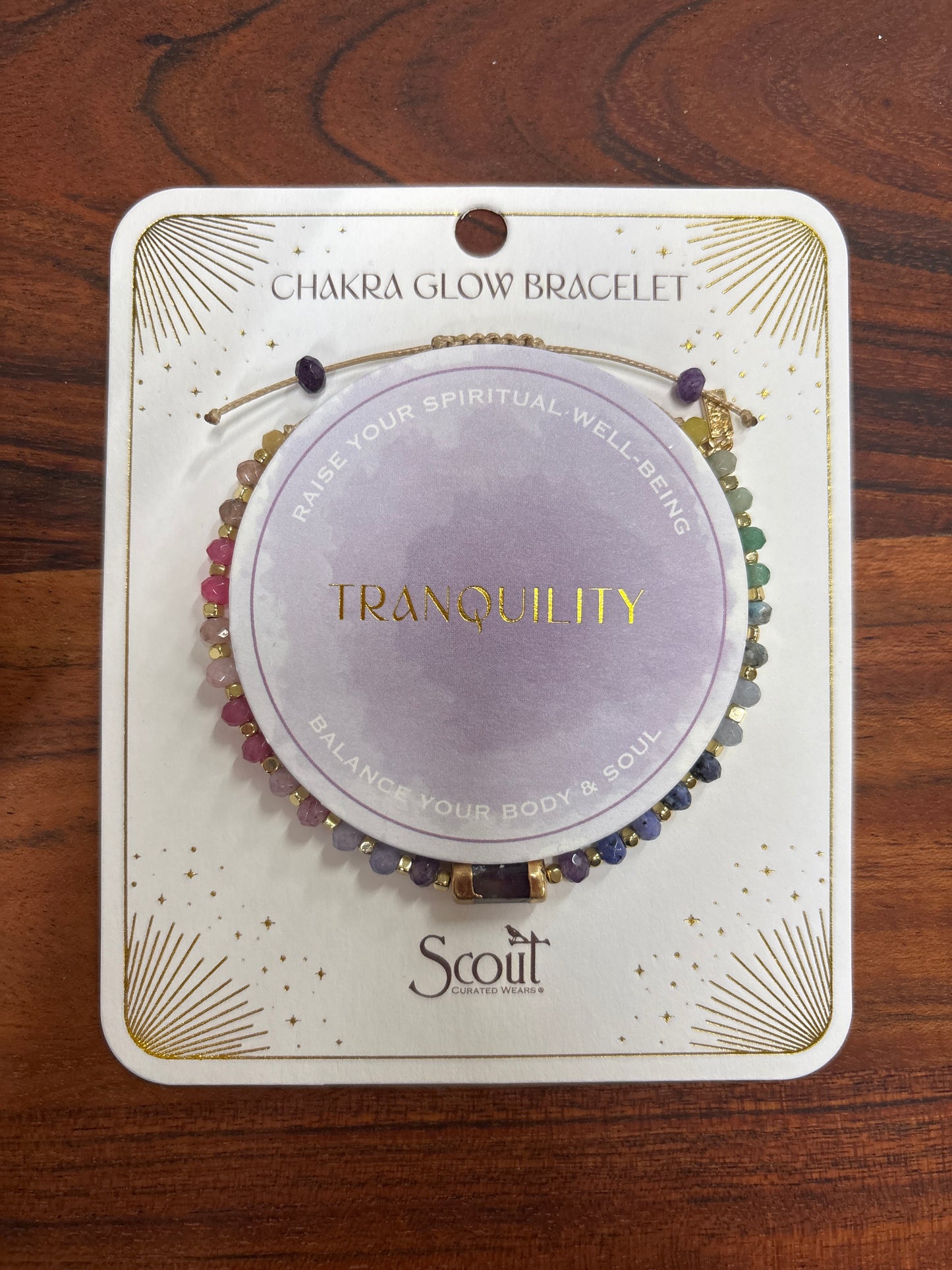 SCOUT CHAKRA GLOW BRACELE TRANQUILITY-GOLD
