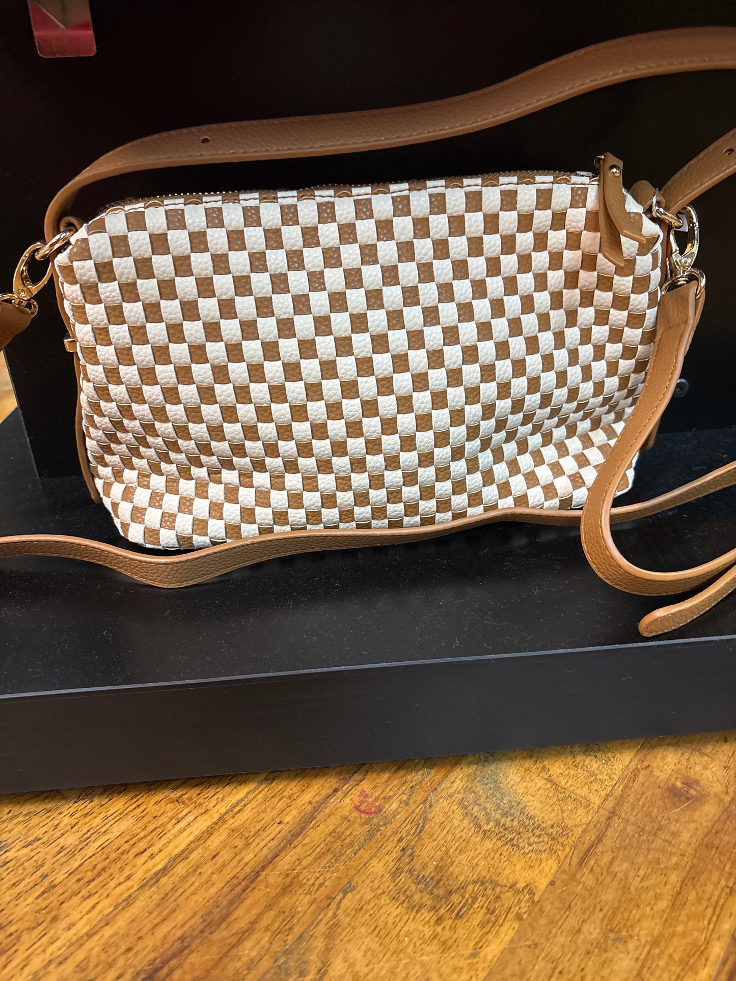 ALBA CHECKERED HANDBAG-2 STRAPS