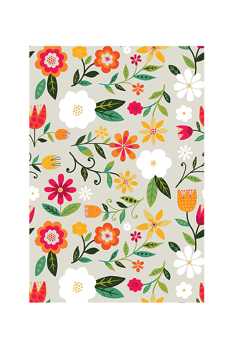 MU KITCHEN COTTON TOWEL-RETRO FLORAL
