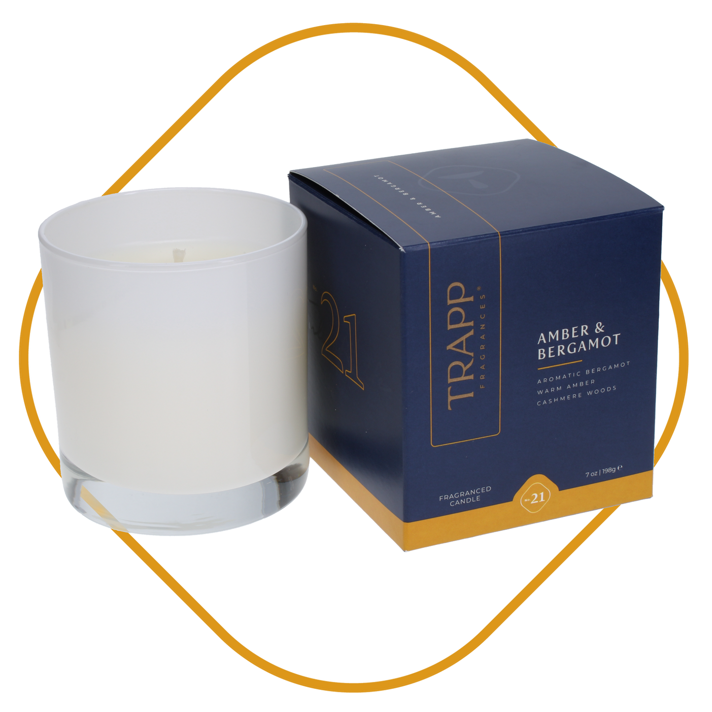 TRAPP CANDLE-7 OZ-AMBER & BERGAMOT