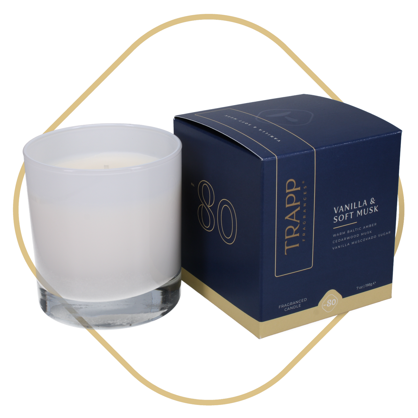 TRAPP CANDLE-7OZ- VANILLA & SOFT MUSK