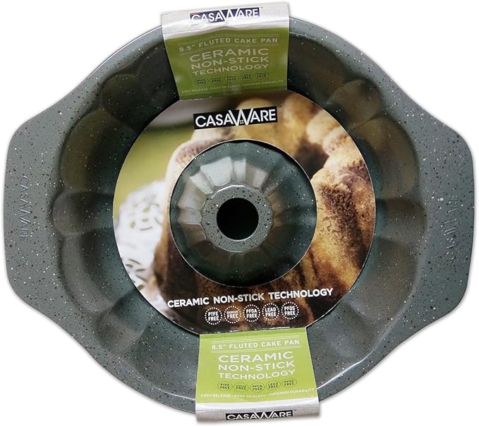 CASAWARE-9.5 FLUTED CAKE PAN-SILVER GRAN