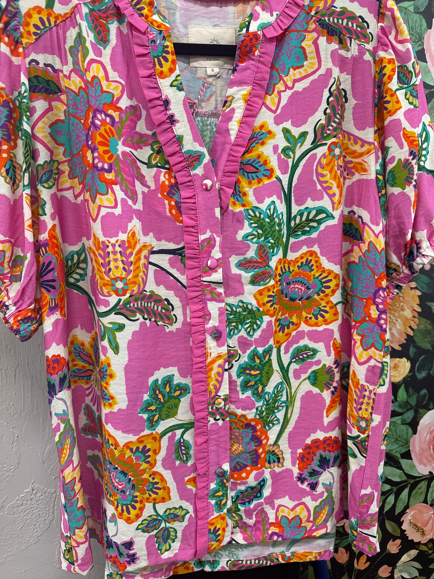 UMGEE FLORAL TOP -PINK