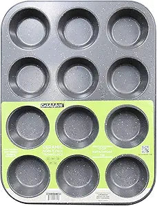 12C MUFFIN PAN- SILVER GRANITE