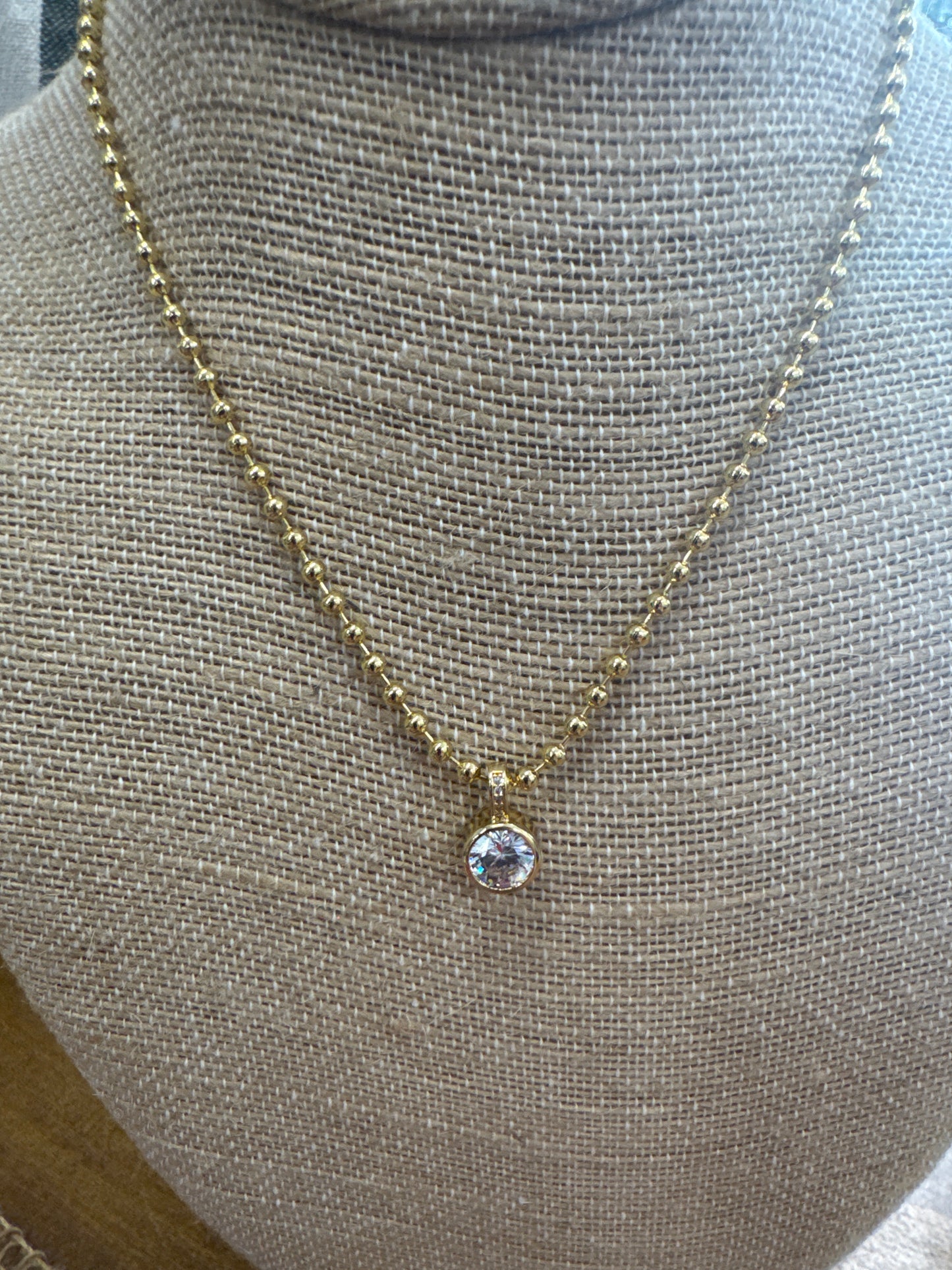 SPLENDID IRIS NECKLACE BOLD PENDANT W/PAVE SLIDE-GOLD