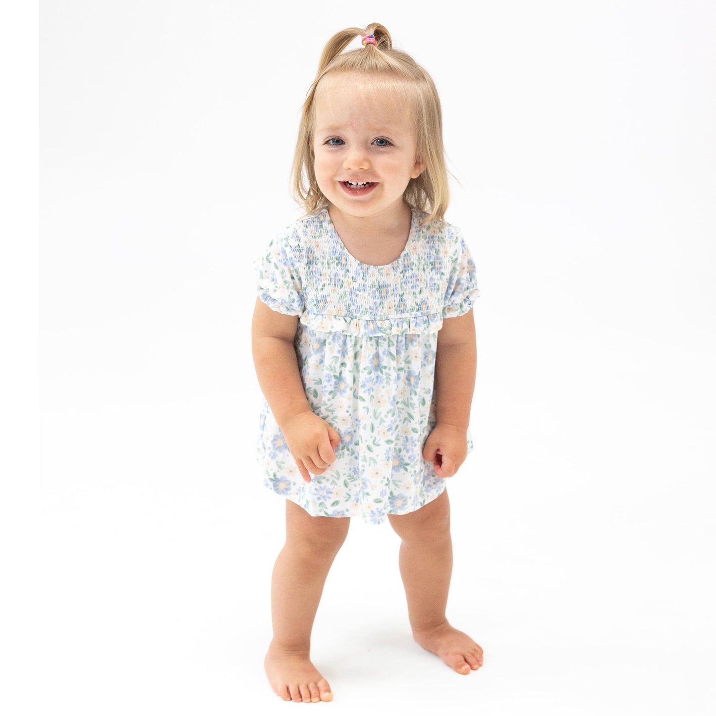 ANGEL DEAR VERONICAL SMOCKED RUFFLE W/ SKIRT